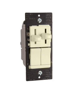 Interruptor Regulable de Luz Pass & Seymour 300W 3 Vías Almendra