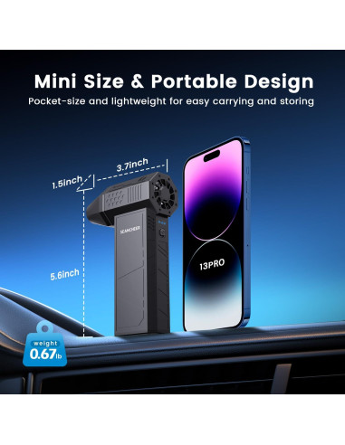 Soplador de Aire Eléctrico SEANCHEER 130000 RPM 3 Velocidades