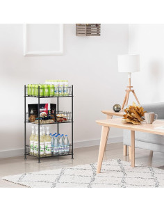 Organizador de Botellas de Agua ETELI 3 Niveles Metal Negro 2