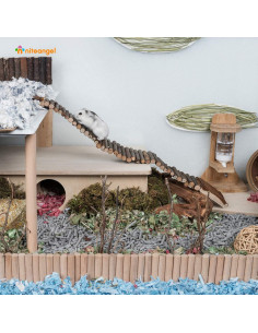 Puente Suspendido Niteangel para Hámster 55.1 cm - Escalera de Madera 2