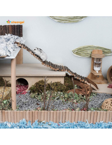 Puente Suspendido Niteangel para Hámster 55.1 cm - Escalera de Madera