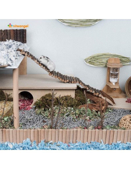 Puente Suspendido Niteangel para Hámster 55.1 cm - Escalera de Madera