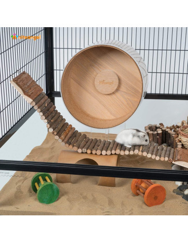 Puente Suspendido Niteangel para Hámster 55.1 cm - Escalera de Madera