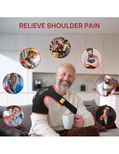 Almohadilla de Terapia de Luz Roja Charmpilot para Hombro 86 LEDs