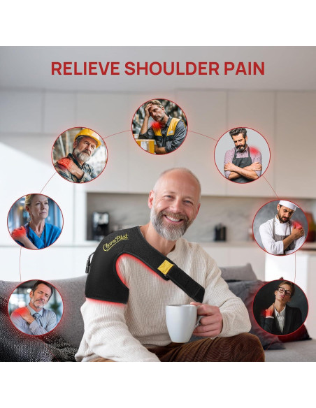 Almohadilla de Terapia de Luz Roja Charmpilot para Hombro 86 LEDs