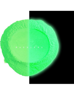 Polvo Luminiscente Verde Brillante MARBLERS 85g - No Tóxico 2