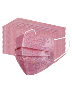 Paquete de 50 Máscaras Faciales Desechables SOGOODED Rosa 3 Capas