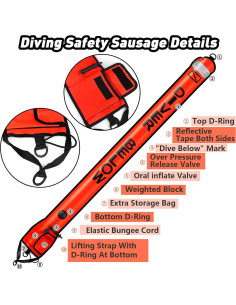 Boya de Marcado de Superficie Dving 5FT + Carrete 30M 2