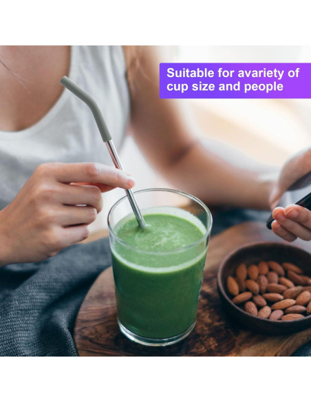 6 Puntas de Silicona Verde Militar HINZIC 8mm Reutilizables