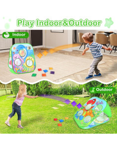Juego de lanzamiento de bolsas de frijoles Sisland 5 en 1 para niños 2