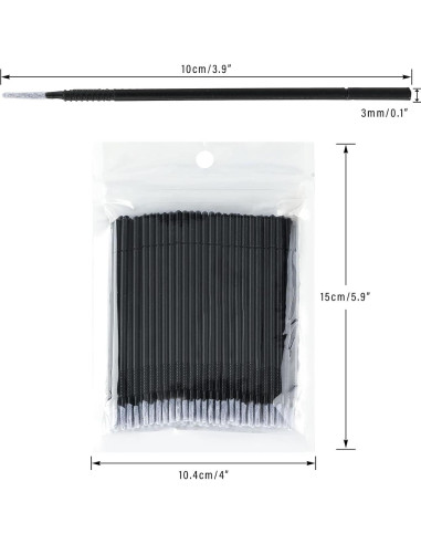 200PCS Micro Aplicadores Desechables G2PLUS - Negro 10cm