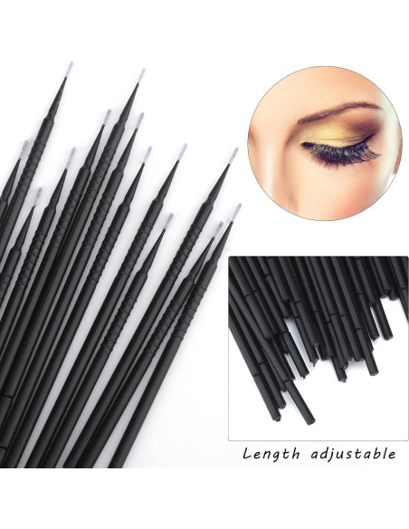 200PCS Micro Aplicadores Desechables G2PLUS - Negro 10cm