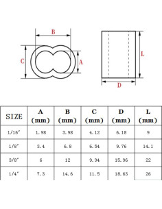Mangas de Crimpado de Aluminio YAMASO 30pcs 6.35mm 2