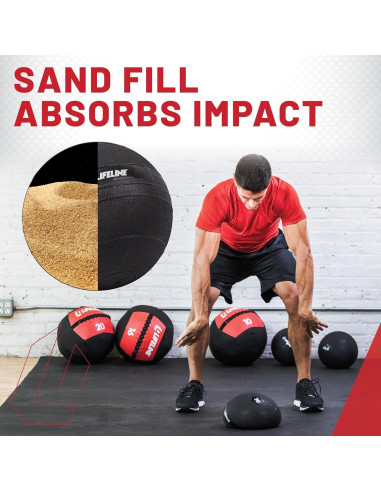Bola de Golpeo con Peso Lifeline 2.72 kg para HIIT y Fitness
