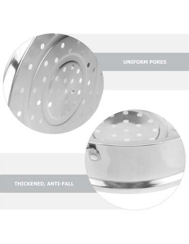 Cesta de Acero Inoxidable Kichvoe 23.6x22x7.7 cm para Cocción