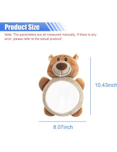 Espejo Retrovisor para Bebés DUSCOKE Oso 26.5x20.5cm 2