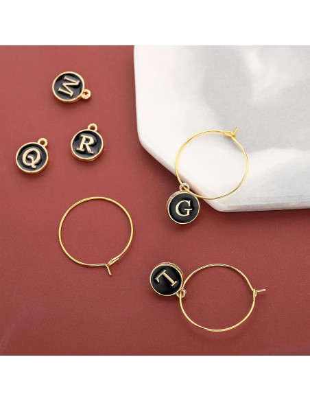 Marcadores de Copas de Vino Hicarer 26 Piezas Letras Cristal