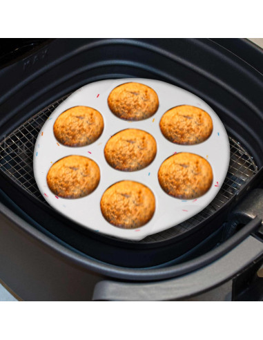 Molde de Silicona para Muffins SHEbaking 7 Tazas Multicolor