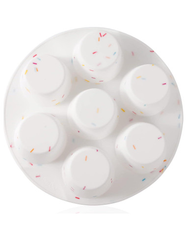 Molde de Silicona para Muffins SHEbaking 7 Tazas Multicolor