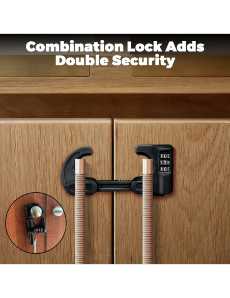 4 Cerraduras de Gabinete de Seguridad HoneSecur para Niños