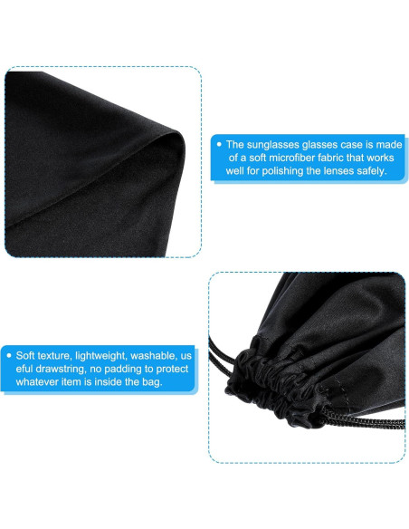 Bolsa de Gafas de Esquí PATIKIL Microfibra 18x27cm 2 Unidades