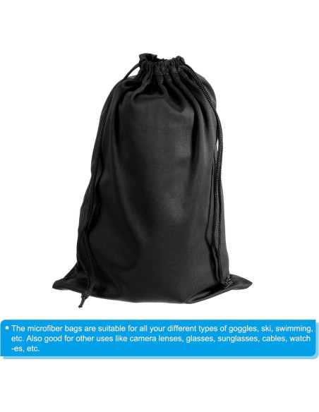 Bolsa de Gafas de Esquí PATIKIL Microfibra 18x27cm 2 Unidades