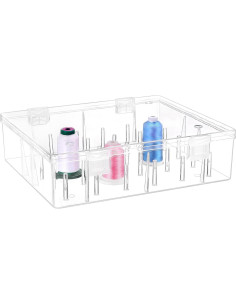 Caja de Almacenamiento Clara Nueva brothread para 30 Bobinas de Hilo 2