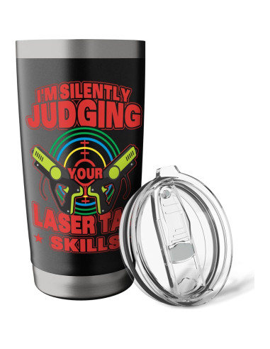 Taza Aislada de Acero Inoxidable 20 oz Favoritos de Fiesta Laser Tag