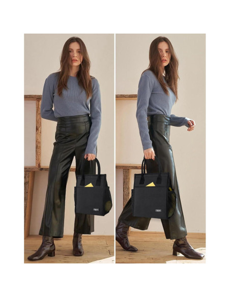 Bolsa Térmica Fmeida Negra 6.75L con Bolsillos para Almuerzo Bolsa Térmica Fmeida Negra 6.75L con Bolsillos para Almuerzo