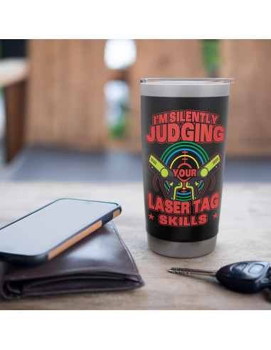 Taza Aislada de Acero Inoxidable 20 oz Favoritos de Fiesta Laser Tag