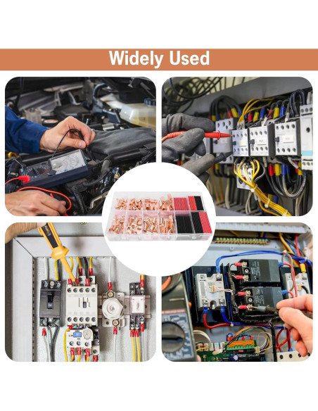 Kit 150 Terminales de Cobre dojobkinb con 80 Tubos Termocontraíbles