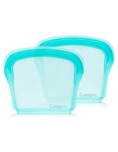 Set de 2 Bolsas de Silicona Reutilizables Cuisipro 191g Aqua