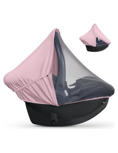 Cubierta de Asiento de Coche 2-en-1 liuliuby Rosa UV y Antimosquitos