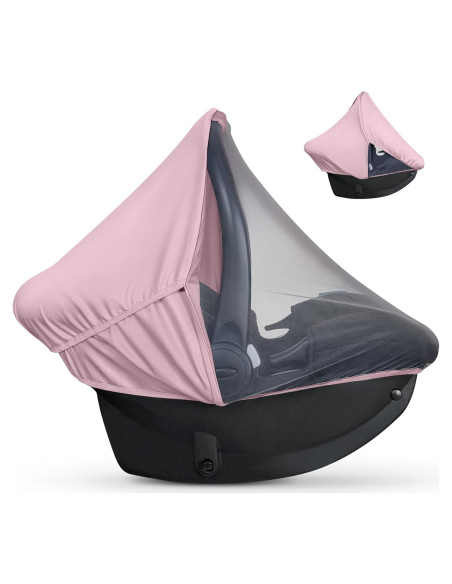 Cubierta de Asiento de Coche 2-en-1 liuliuby Rosa UV y Antimosquitos