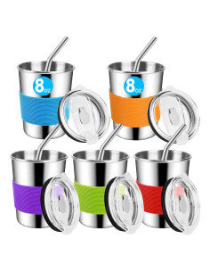 Tazas de Acero Inoxidable Yummy Sam 8oz para Niños - A Prueba de Derrames