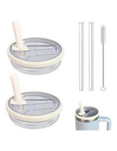 Tapa a Prueba de Fugas para Vaso Stanley 40 oz Beige - 2 Piezas