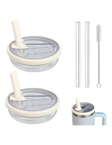 Tapa a Prueba de Fugas para Vaso Stanley 40 oz Beige - 2 Piezas