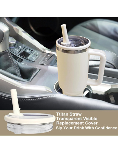 Tapa a Prueba de Fugas para Vaso Stanley 40 oz Beige - 2 Piezas