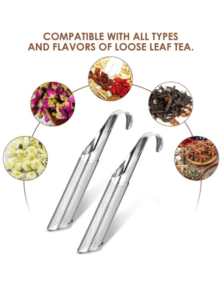 6 Infusores de Té de Acero Inoxidable JOUTYFOR 14.5 cm