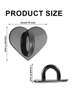 Soporte de anillo para teléfono celular Gosknor - 8 piezas corazón 2