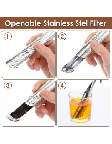 6 Infusores de Té de Acero Inoxidable JOUTYFOR 14.5 cm