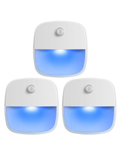 Luz Nocturna LED AMIR con Sensor de Movimiento, Azul, 3 Piezas