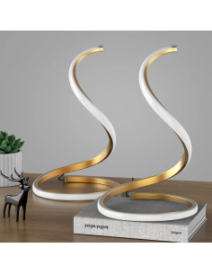 Juego de 2 Lámparas de Mesa LED NUÁR Doradas Regulables 2