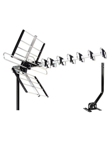 Antena HDTV Exterior Five Star 200 Millas 4K VHF UHF Soporte J
