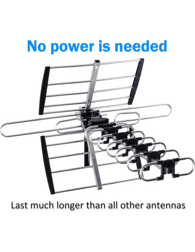 Antena HDTV Exterior Five Star 200 Millas 4K VHF UHF Soporte J