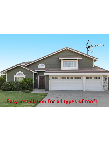 Antena HDTV Exterior Five Star 200 Millas 4K VHF UHF Soporte J