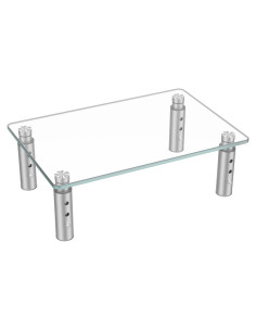 Soporte para Monitor Ajustable Hemudu - 3 Alturas, Vidrio Templado