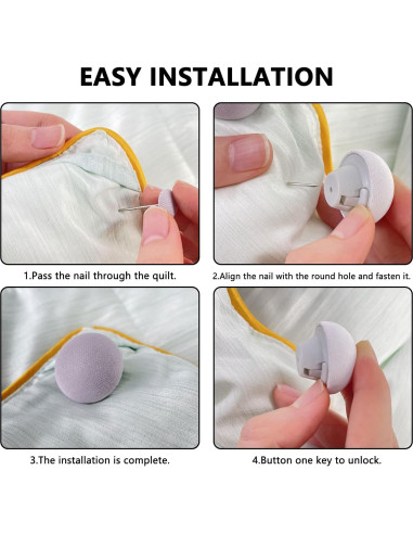 Pinzas de Edredón Potanro Grises 16 Pcs Clips Reutilizables