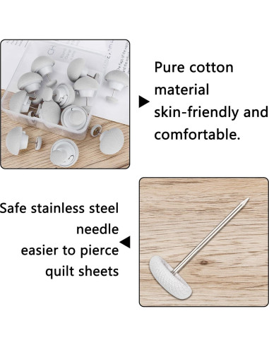 Pinzas de Edredón Potanro Grises 16 Pcs Clips Reutilizables