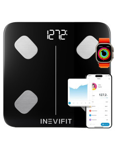 Báscula de Grasa Corporal Inteligente INEVIFIT Bluetooth 181 kg